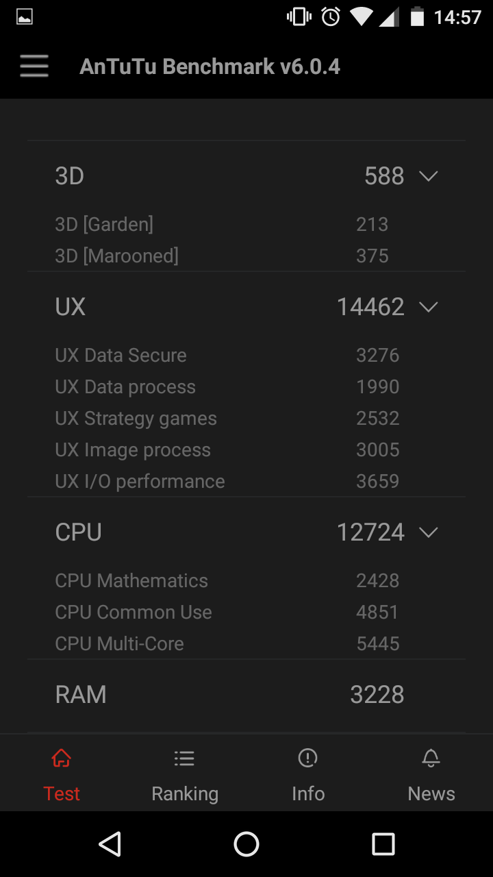 Moto G3 XT1544 - Antutu Benchmarking