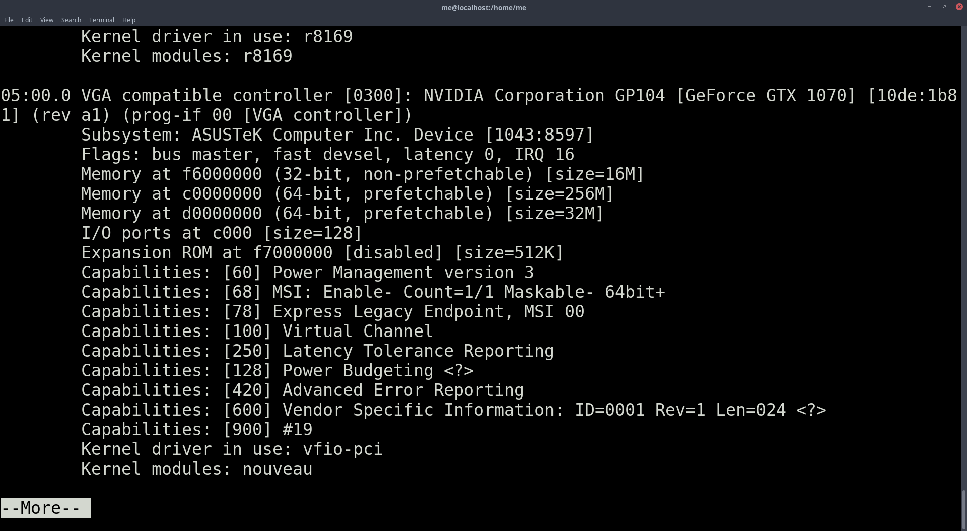 5:0.0 - This is the new address to be used in the VM
