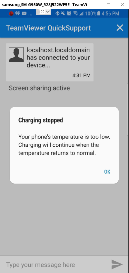 the S8 will also stop charging if it detects temperatures too low