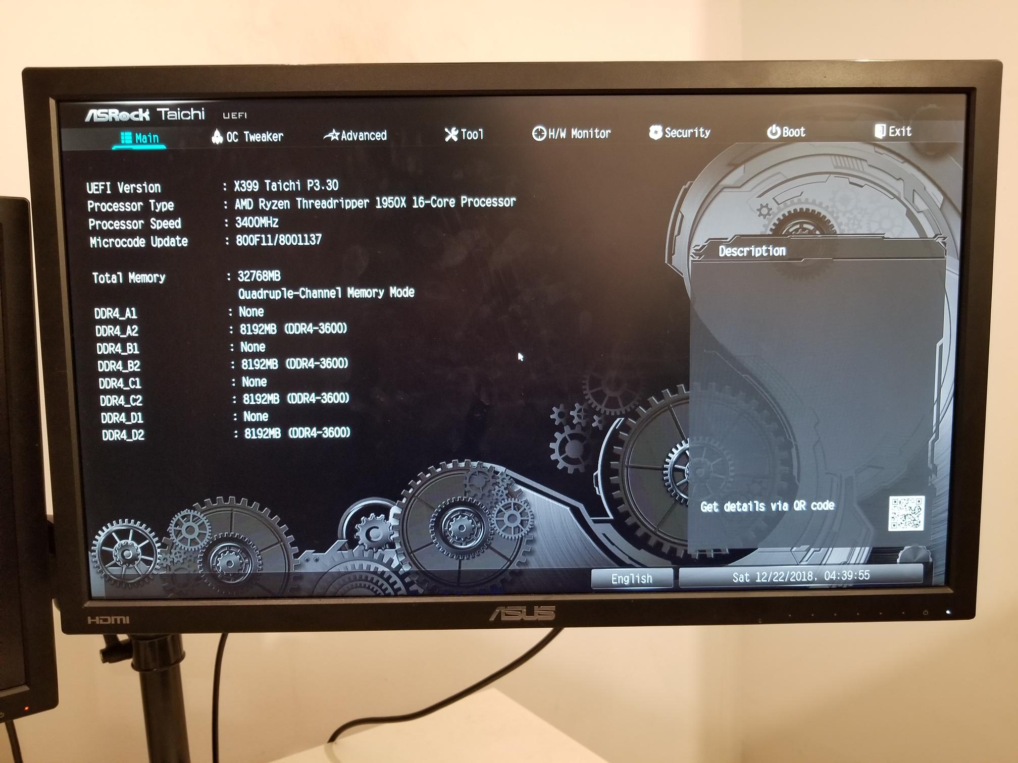 ASROCK X399 Taichi BIOS (3.30)