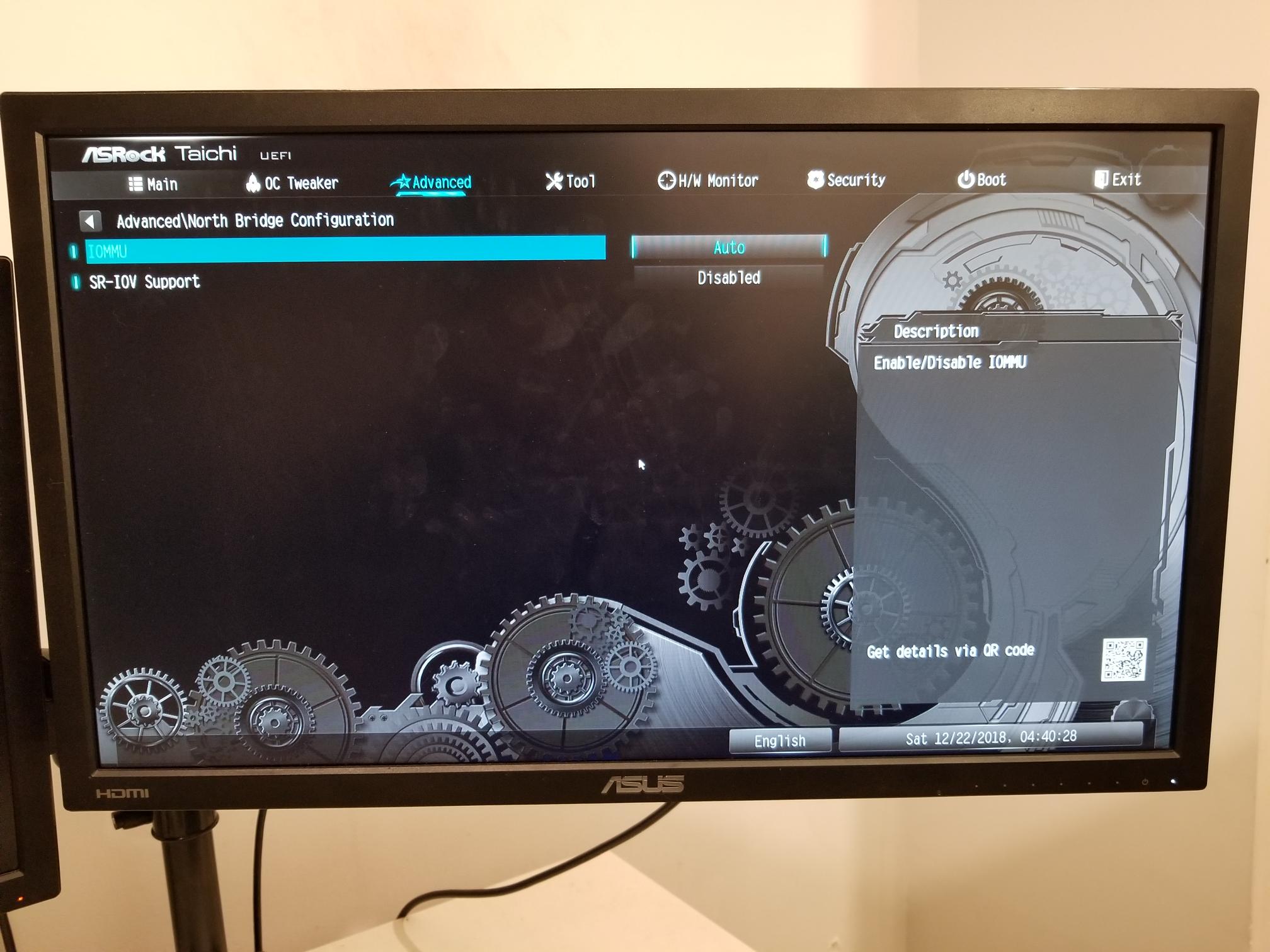 IOMMU must be enabled