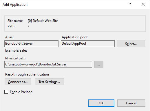 Configuring the Application's Alias and Pool (among other things)