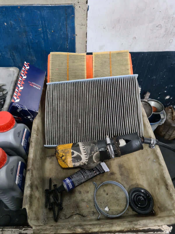 Filtros retirados prontos para serem trocados